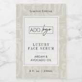 Neutral Bohemian Beige Waterproof Product Label Voedselcontainer Etiket (Enkel label)