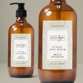 Neutral Bohemian Beige Waterproof Product Label Voedselcontainer Etiket