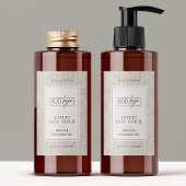 Neutral Bohemian Beige Waterproof Product Label Voedselcontainer Etiket