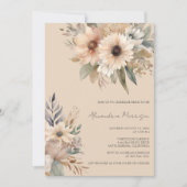 Neutral Bohemian Bridal Shower Kaart (Voorkant)