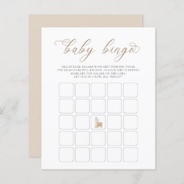 Neutral Boho Baby Brunch Baby Bingo Game