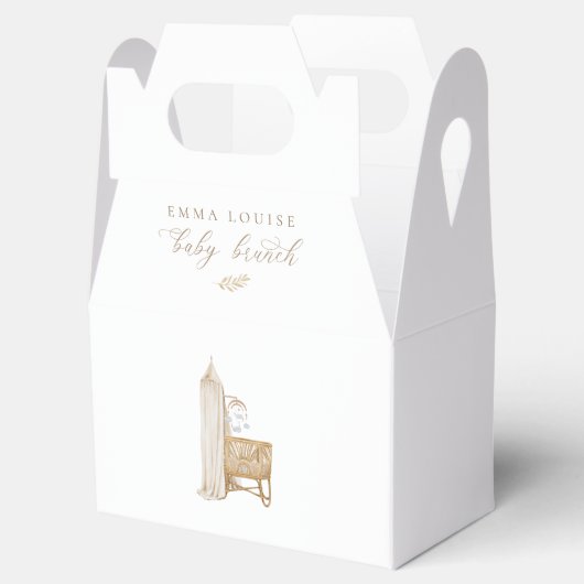 Neutral Boho Baby Brunch Bedankdoosjes (Geopend)