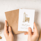 Neutral Boho Baby Brunch Bedankkaart