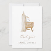 Neutral Boho Baby Brunch Bedankkaart (Voorkant)