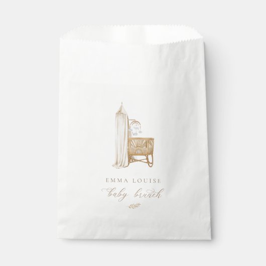 Neutral Boho Baby Brunch Bedankzakje (Voorkant)