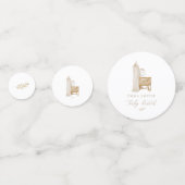 Neutral Boho Baby Brunch Confetti (Voorkanten)