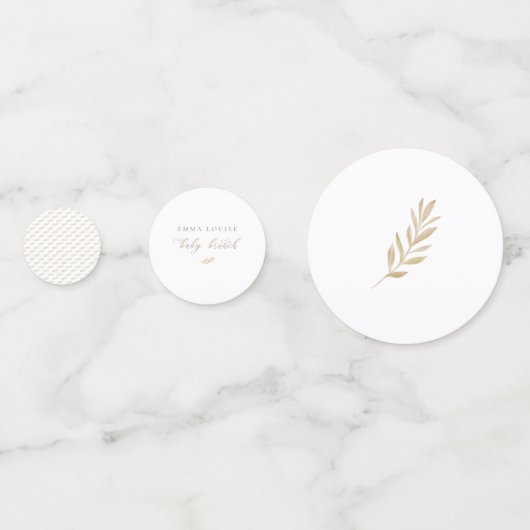 Neutral Boho Baby Brunch Confetti (Achterkanten)