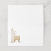 Neutral Boho Baby Brunch Plaatskaartje (Buitenkant ongevouwen)