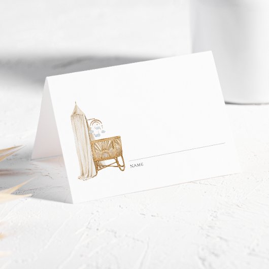 Neutral Boho Baby Brunch Plaatskaartje