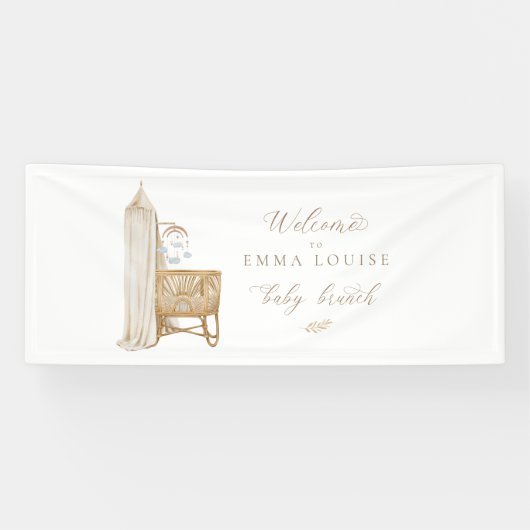 Neutral Boho Baby Brunch Spandoek (Horizontaal)