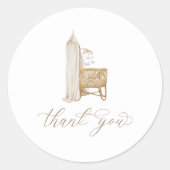 Neutral Boho Baby Brunch Sticker (Voorkant)