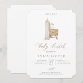 Neutral Boho Baby Brunch Uitnodiging (Voorkant / Achterkant)