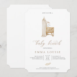 Neutral Boho Baby Brunch Uitnodiging