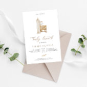Neutral Boho Baby Brunch Uitnodiging