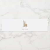 Neutral Boho Baby Brunch Waterfles Etiket (Enkel label)