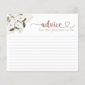 Neutral Boho Baby shower Advice Kaart (Voorkant)