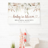 Neutral Boho Baby shower Banner – Baby in Bloom (Insitu)