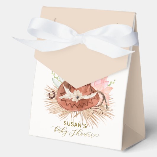 Neutral Boho Cactus Cowboy Pet Baby shower Bedankdoosjes (Voorkant)