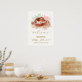 Neutral Boho Cactus Cowboy Pet Baby shower Welkom Poster (Keuken)