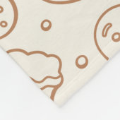 Neutral Boho Christmas Gingerbread Man Beige Fleece Deken (Hoek)