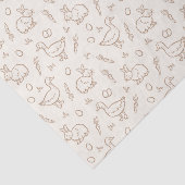 Neutral Boho Easter Bunny Goose Spring Beige Tissuepapier (Detail)