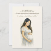 Neutral Boho Elegance Baby Shower Asian Mom to be Kaart (Achterkant)