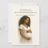 Neutral Boho Elegance Baby Shower Black Mom to Be Kaart (Achterkant)
