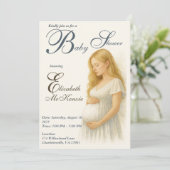 Neutral Boho Elegance Baby Shower Blonde Mom to be Kaart (Staand voorkant)