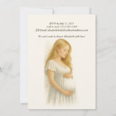 Neutral Boho Elegance Baby Shower Blonde Mom to be Kaart (Achterkant)