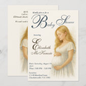 Neutral Boho Elegance Baby Shower Blonde Mom to be Kaart (Voorkant / Achterkant)