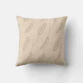 Neutral Boho Feather Pattern Throw Pillow Kussen (Achterkant)