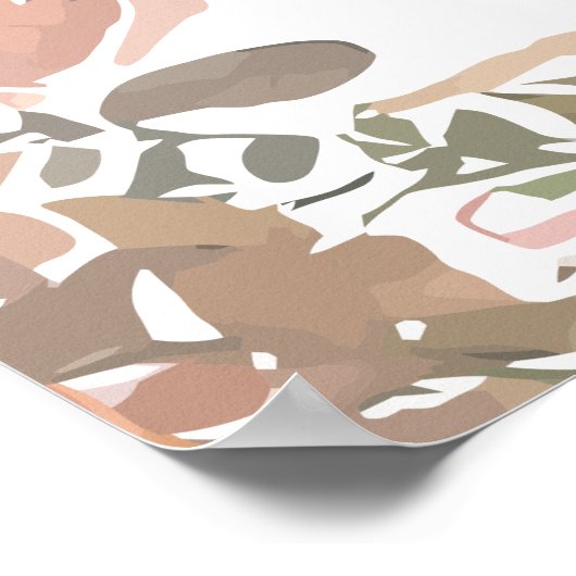 Neutral Boho Floral Vrijgezellenfeest Welkomstbord Poster (Hoek)