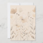 Neutral Boho Hedgehog Baby shower Invitation Kaart (Achterkant)