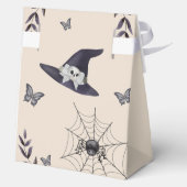 Neutral Boho Little Boo Witch Pet Baby shower Bedankdoosjes (Achterkant)