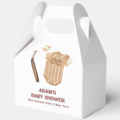 Neutral Boho Little Slugger Baseball Baby Shower Bedankdoosjes (Voorkant)