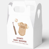 Neutral Boho Little Slugger Baseball Baby Shower Bedankdoosjes (Open)