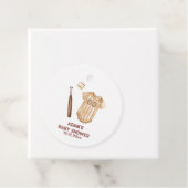 Neutral Boho Little Slugger Baseball Baby Shower  Bedankjes Labels (In situ)