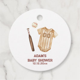 Neutral Boho Little Slugger Baseball Baby Shower  Bedankjes Labels