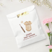 Neutral Boho Little Slugger Baseball Baby Shower  Bedankzakje (Gezegeld)