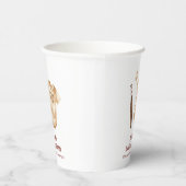 Neutral Boho Little Slugger Baseball Baby Shower  Papieren Bekers (Rechts)