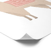 Neutral Boho Llama Girls Room Nursery Decor Poster (Hoek)