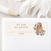 Neutral Boho Nursery Baby shower boek geschonken d Etiket (Insitu)