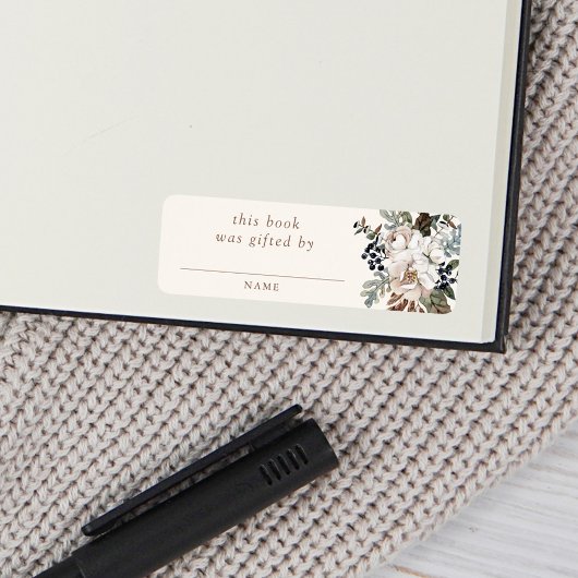 Neutral Boho Nursery Baby shower boek geschonken d Etiket