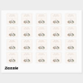 Neutral Boho Nursery Baby shower boek geschonken d Vierkante Sticker (Vel)