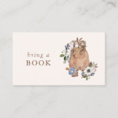 Neutral Boho Nursery Baby shower Bring a Book Informatiekaartje (Voorkant)
