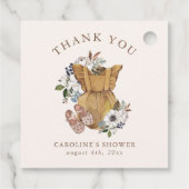 Neutral Boho Nursery Baby shower Dank u Bedankjes Labels (Achterkant)