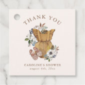 Neutral Boho Nursery Baby shower Dank u Bedankjes Labels (Voorkant)