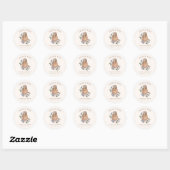 Neutral Boho Nursery Baby shower Dank u Ronde Sticker (Vel)