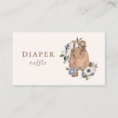 Neutral Boho Nursery Baby shower Luier Raffle Informatiekaartje (Voorkant)