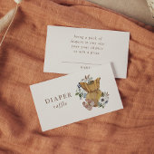 Neutral Boho Nursery Baby shower Luier Raffle Informatiekaartje